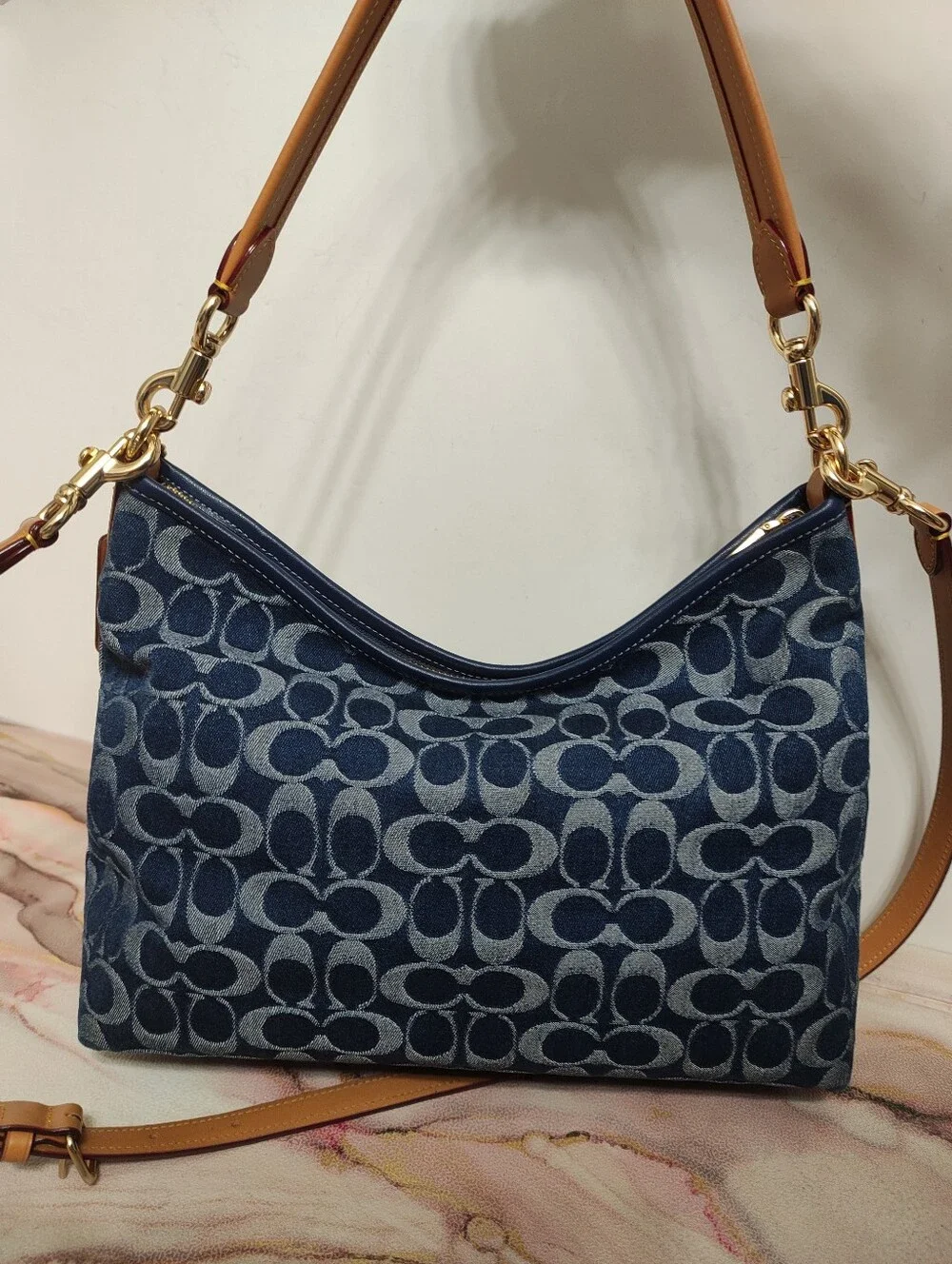 Coach CY702 Laurel Shoulder Bag in Signature Denim - Picture 6 of 16